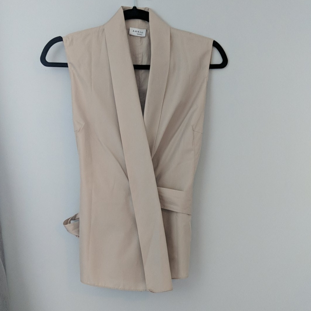 Tan Akris Punto Wrap Vest